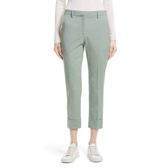 Theory Stretch Wool Cuff Crop Pants NWOT - Picture 2 of 5